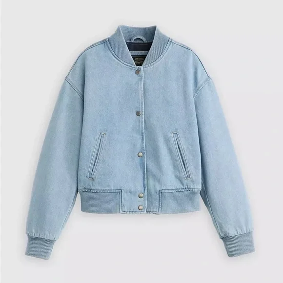 LEVI’S VARSITY Denim Streetwear Bomber Jacket | Size S | Retails $118 | - Picture 7 of 14